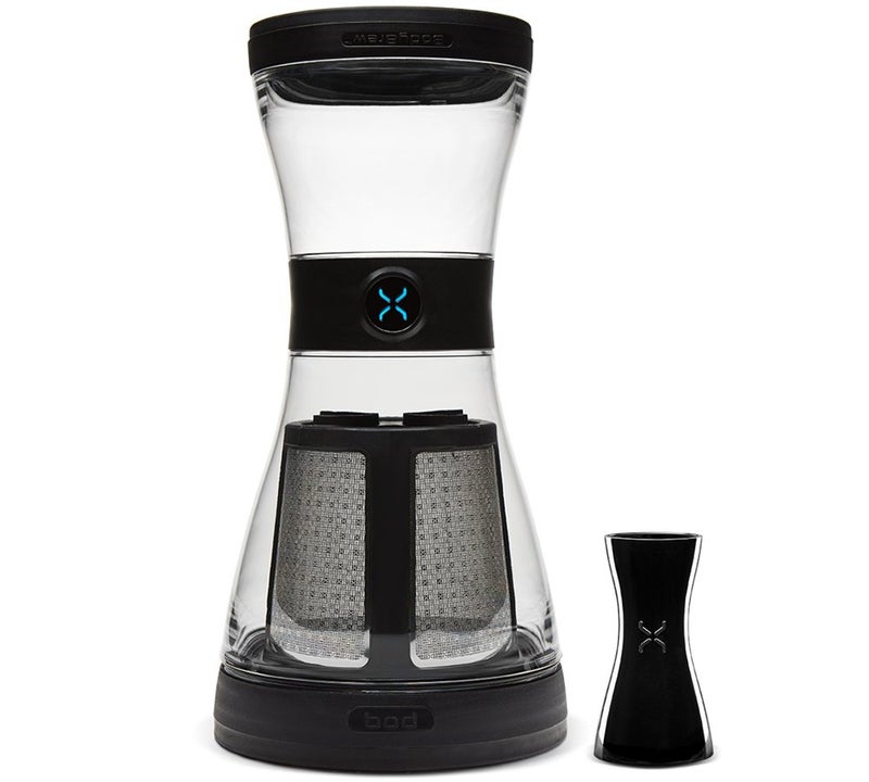 BOD Cold Brew Coffee System by BodyBrew - 24oz Shatter-proof & Spillproof Design - BPA Free - Stainless Steel Filter - Dishwasher Safe - Sheer